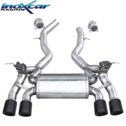 Silencieux échappement Inox + valves sorties X-Race Black 2x90mm BMW F82 M4