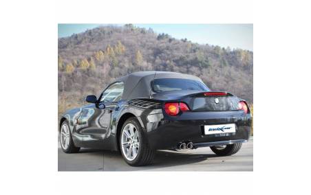 Silencieux échappement Inox 2 sorties X-Race 80mm BMW E85 Z4 sur véhicule