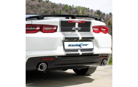 Silencieux échappement Inox sorties D+G X-Race 110mm Chevrolet Camaro V6 Cabriolet sur véhicule