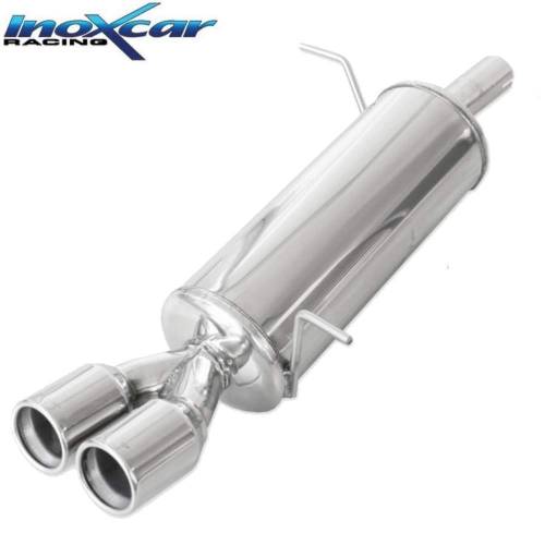 Silencieux échappement Inox sorties Ronde 2x80mm Ford Fiesta MK6 1l6 16v
