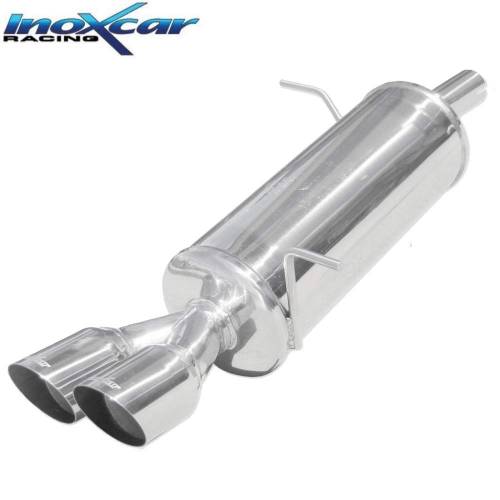 Silencieux échappement Inox sorties Racing 2x80mm Ford Fiesta MK6 1l6 16v