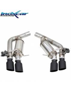 Silencieux échappement Inox + valves sorties Racing Black 2x90mm Audi RS4 B9