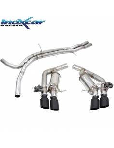 Silencieux échappement Inox + valves sorties Racing Black 2x90mm Audi RS4 B9 2