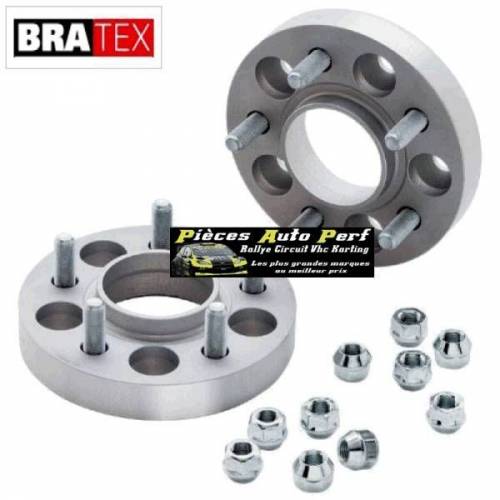 2 Elargisseurs de voie Double boulonnerie Double centrage 45mm RENAULT Megane RS