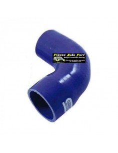 Durite Réducteur coudé 90° Silicone renforcé Bleu Diamètre 19mm/16mm