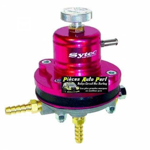 Régulateur de pression d'essence Réglable 1 à 5 Bars SYTEC Rouge