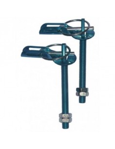 Paire d'attache capot Dakar Alu anodisé Bleu