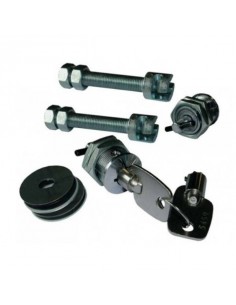 Paire d'attache capot Acier avec fermeture a clé