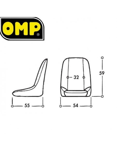 Siège baquet Tubulaire FIA OMP TRS Legend Simili Cuir