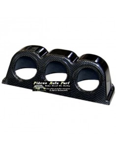 Support tableau de bord Look Carbone pour 3 Manos Diamètre 52mm