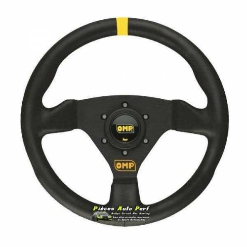 Volant 3 branches Diamètre 300mm OMP Trecento Cuir Noir