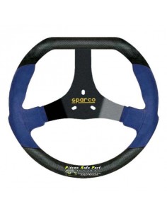 VolANT Karting SPARCO F320U Noir/Bleu Alcantara/Carbone look