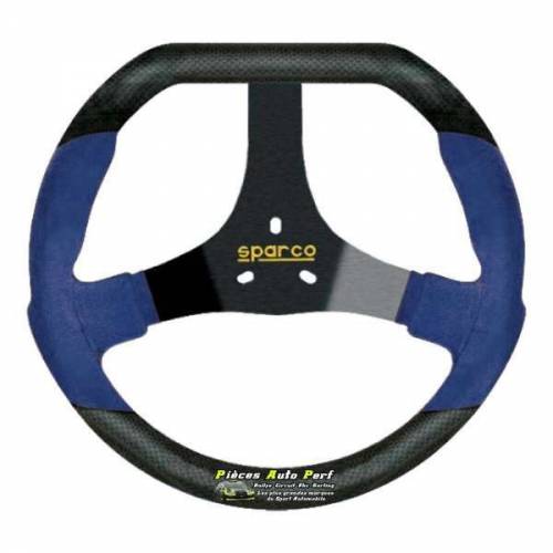 VolANT Karting SPARCO F320U Noir/Bleu Alcantara/Carbone look