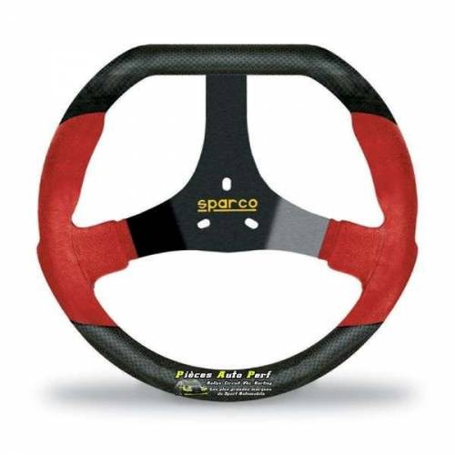 VolANT Karting SPARCO F320U Noir/Rouge Alcantara/Carbone look