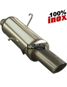 SILENCIEUX INOX SIMPLE SORTIE RALLY Diamètre 90mm Peugeot 106 1.4 Année 1996 à 2003