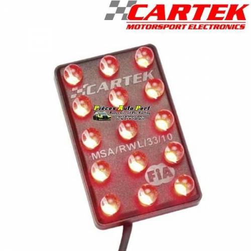 Feux de pluie FIA 15 Leds CARTEK Rectangulaire