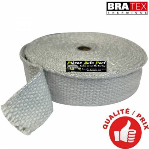 Ruban isolant Blanc pour Collecteur/Echappement Largeur 5cm Longueur 15m