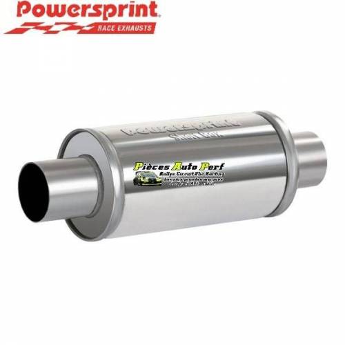 Silencieux intermédiaire Short-box rond Inox 1x1 Diamètre 55mm