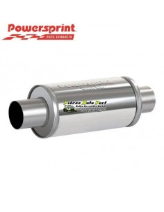 Silencieux intermédiaire Short-box rond Inox 1x1 Diamètre 60mm