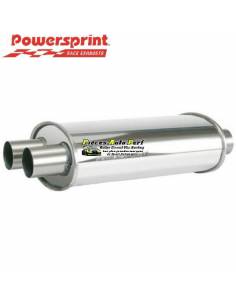 Silencieux intermédiaire Short-box ovale Inox 1x2 Diamètre 76/60mm