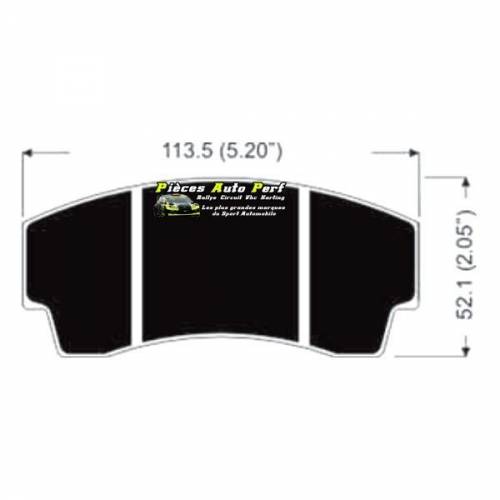 Plaquettes de freins RACING pour Etriers AP Racing CP3345 D44 4 pistons