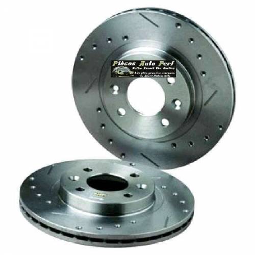 2 Disques de freins Arrière Percés Rainurés 264x10mm OPEL Astra H 1l8