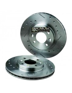 2 Disques de freins Arrière Percés Rainurés 247x8mm CITROEN Saxo tous modèles