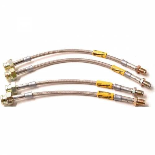 4 Flexibles de freins Avant + Arrière renforcées type Aviation RENAULT Megane 2 DCi