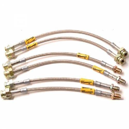 6 Flexibles de freins Avant + Arrière renforcées type Aviation Lotus Elise