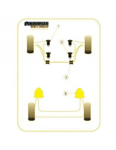 2 Silentblocs renforcés Black pour Barre anti-roulis avant PEUGEOT 205