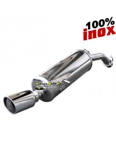 Silencieux échappement arrière Inox 1 sortie X-Race 90mm RENAULT Clio 1l8 16s