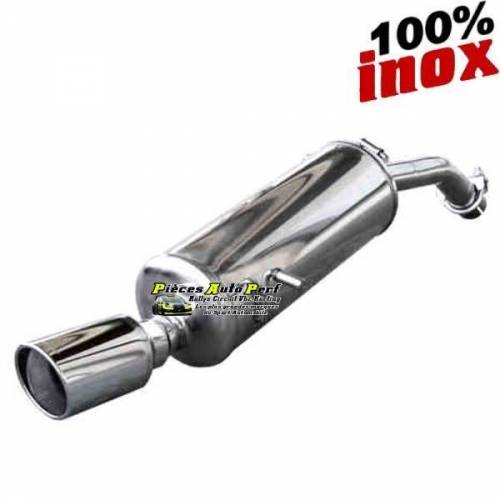 Silencieux échappement arrière Inox 1 sortie X-Race 90mm RENAULT Clio 1l8 16s