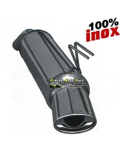 Silencieux échappement arrière Inox 1 sortie Ovale 120x80mm RENAULT Megane 2 CC 1l5 DCi