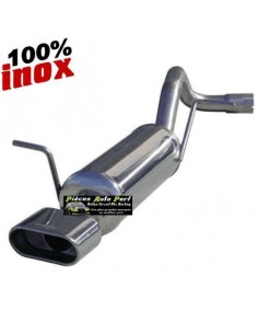 Silencieux échappement arrière Inox 1 sortie Oblong SEAT Ibiza 6L 1l8 Turbo 20v
