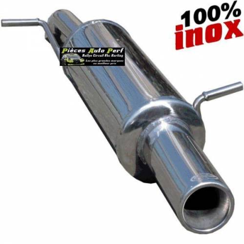 Silencieux échappement arrière Inox 1 sortie Ronde 80mm Seat Leon type 1M 1l8 turbo 180cv