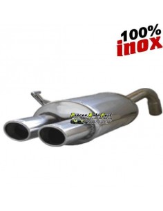 Silencieux échappement arrière Inox 2 sorties Ovale SEAT Leon 1l8 Turbo 180cv