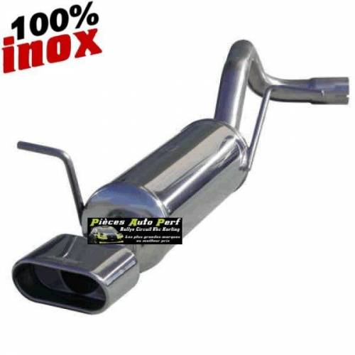 Silencieux échappement arrière Inox 1 sortie Oblong Volkswagen Golf 4 1l8 Turbo 180cv