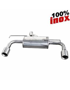 Silencieux échappement arrière Inox 1 sortie Ronde 102mm Volkswagen Golf 4 R32