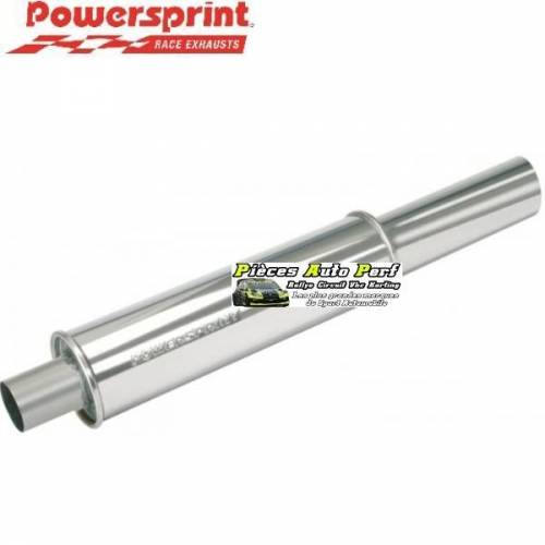 Silencieux échappement arrière Compétition Universel Inox 1 sortie ronde 76mm Entrée 50mm