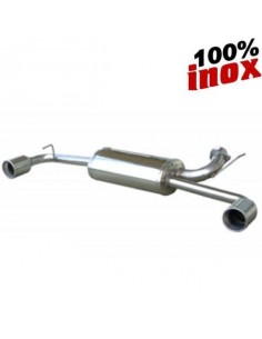 Silencieux échappement arrière Inox 2 sorties D+G Rondes Diamètre 80mm LANCIA Delta Integrale 8s