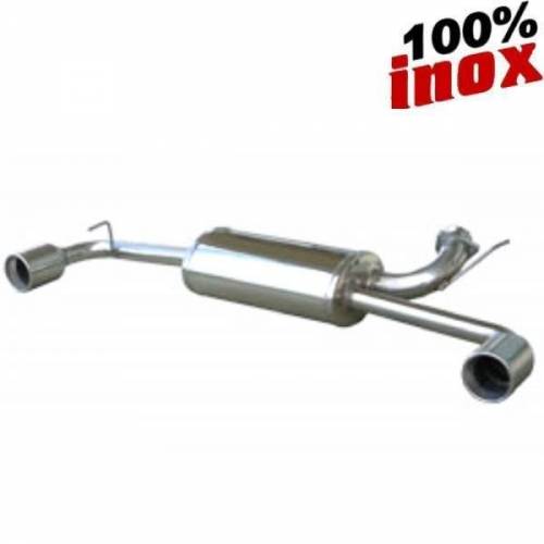 Silencieux échappement arrière Inox 2 sorties D+G Rondes Diamètre 102mm LANCIA Delta Integrale 16s