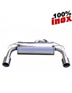 Silencieux échappement arrière Inox 1 sortie Ronde Diamètre 102mm MITSUBISHI Lancer Evo 10