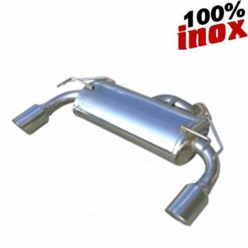 Silencieux échappement arrière Inox 1 sortie Racing Diamètre 102mm MITSUBISHI Lancer Evo 10