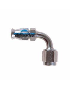 Raccord femelle coudé 90° tournant concave Filetage 7/16x20 pour durite Dash 4