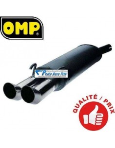 Silencieux Acier double sortie DTM Diamètre 76mmmm Volkswagen Golf 4 1l9 TDi