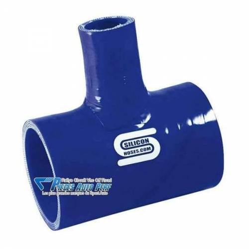 Durite T silicone renforcé Bleu Diamètre 54mm