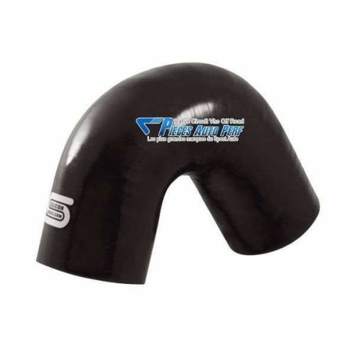 Durite Coude 135° silicone renforcé Noir Diamètre 16mm