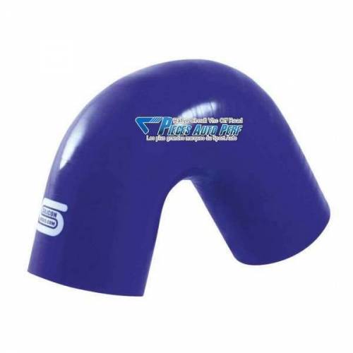 Durite Coude 135° silicone renforcé Bleu Diamètre 54mm
