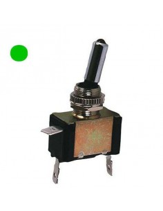 Interrupteur à bascule 2 positions 20Ah avec Led verte