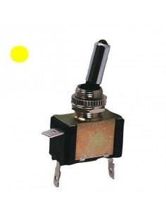 Interrupteur à bascule 2 positions 20Ah avec Led jaune